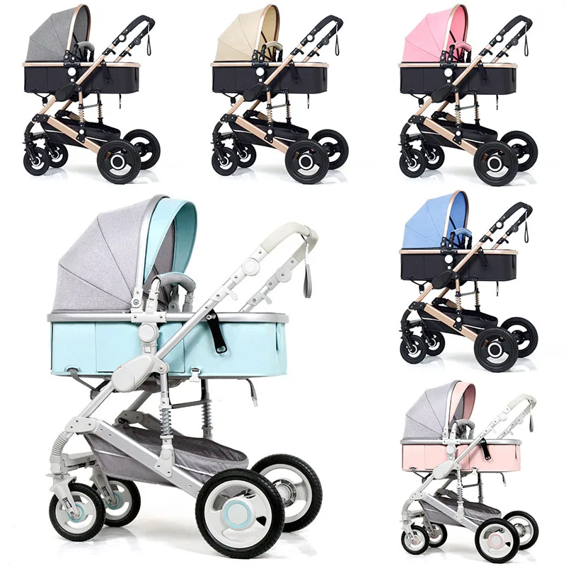 Inflatable Rubber Wheels Prams 3 in 1 with Car Seat Travel System Carseat Stroller 2023