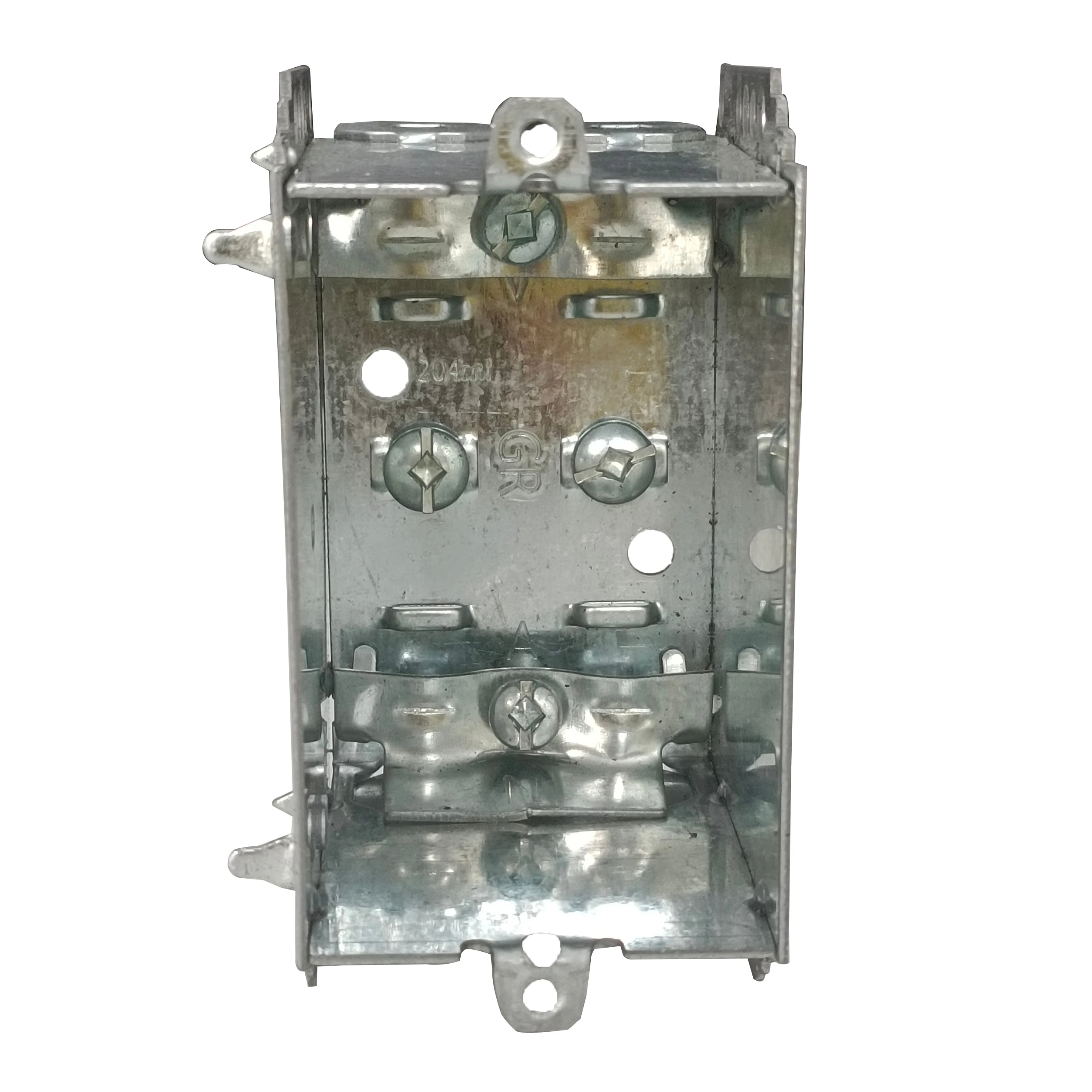 One Gang Galvanized steel Device Box With Extended Sides Welded Switch Box Electrical Metal Box With Cable Clamps cETL Listed