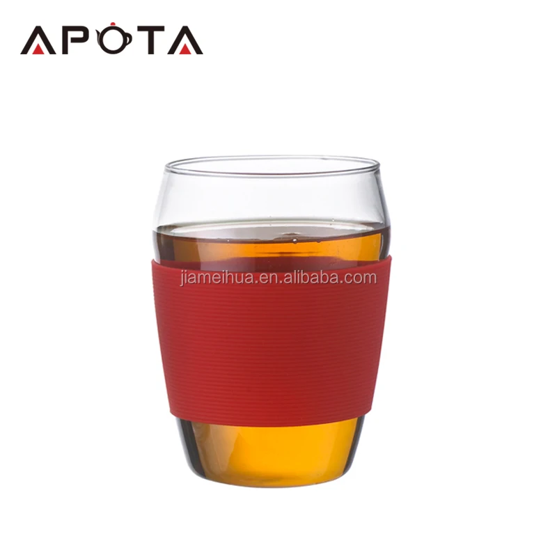 Promotional coffee glass travel mug