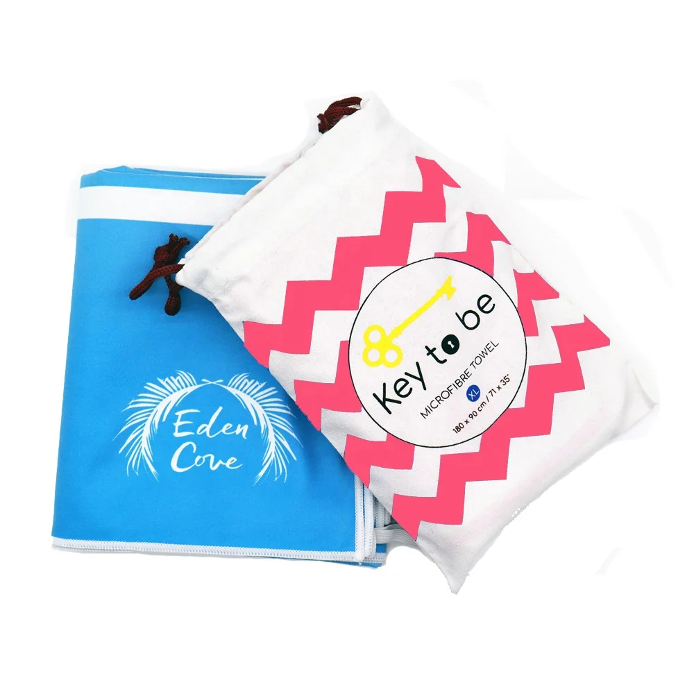 
Custom Fashion Canvas Custom Logo Travel Gym Towel With Bag 