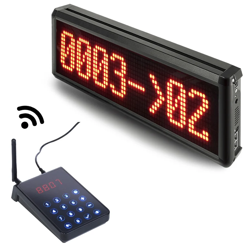 Wireless Queue Number Calling System for Restaurant Queue Management Display Machine Factory Outlet FCC  Support Customization