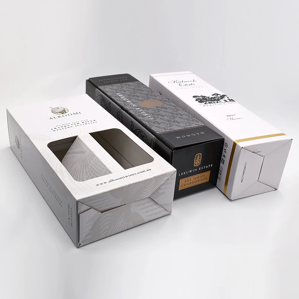 Red Wine Glass Box 2/3/6 Bottle Packaging Gift Beer Carton Custom Luxury Shipping Paper Cardboard Wine Box