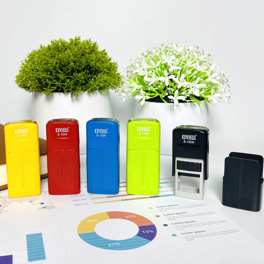 Mini Self Inking Name Stamp ,Rubber Pocket Stamp Printer, portable stamp