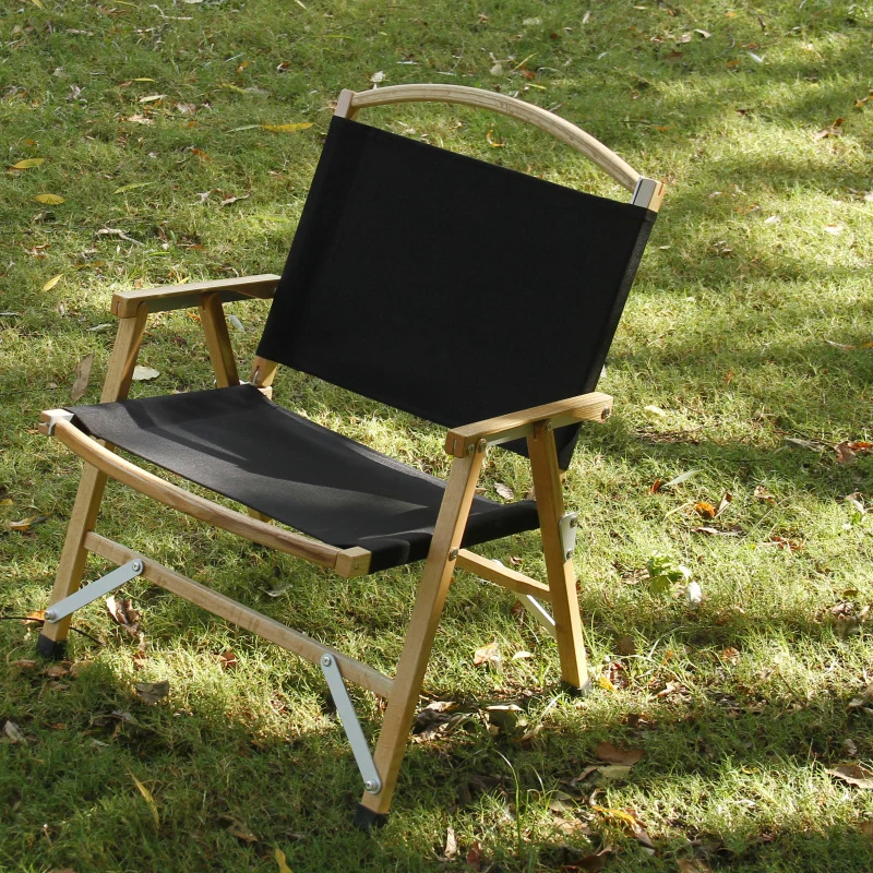 Outing Mate Top quality ultralight armchair outdoor black chairs, wooden foldable camping outdoor chairs