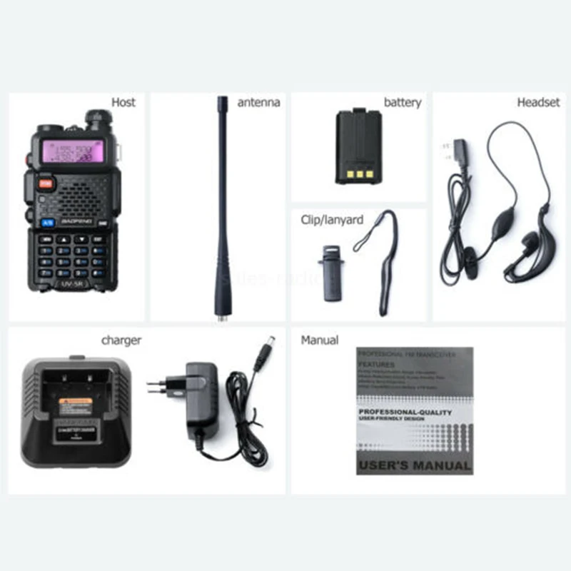 Оптовая продажа BaoFeng UV-5R настоящая 8 Вт для переносного приемо-передатчика двойной частоты VHF/UHF FM радио uv-5r динамик