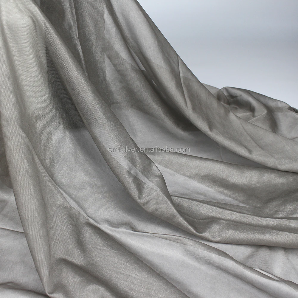 BLOCK EMF ESD EARTHING 100% silver fiber EMF shielding anti radiation anti bacterial material block signal fabric