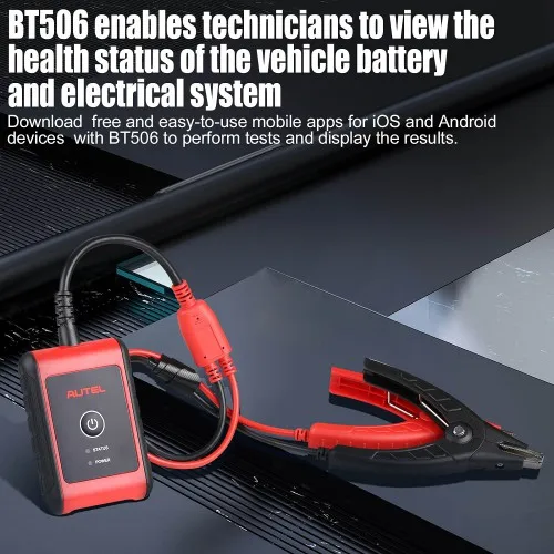 Autel MaxiBAS BT506 инструмент для анализа аккумуляторов и электрических систем работает с MK808BT/ MK808BT PRO/ MX808TS/ MK808TS