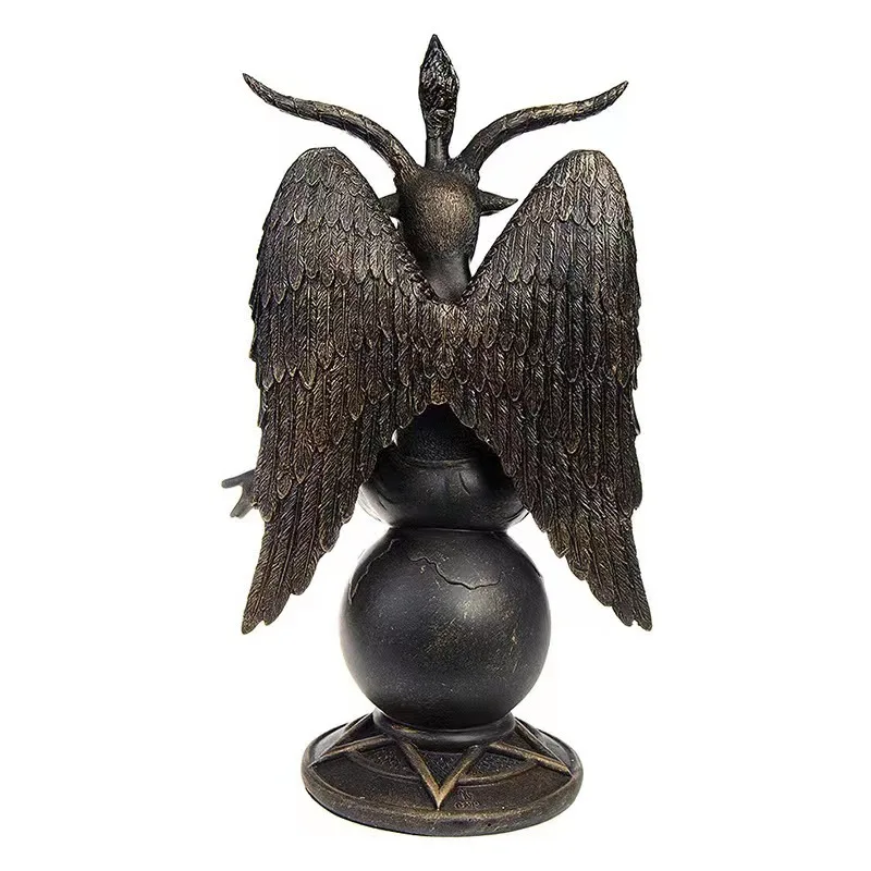 Church Of Baphomet Statue Goat Idol Baphomet Resin Statue Satanic Occultic Illuminati Goat Of Mendes Altar Sculpture Figurine