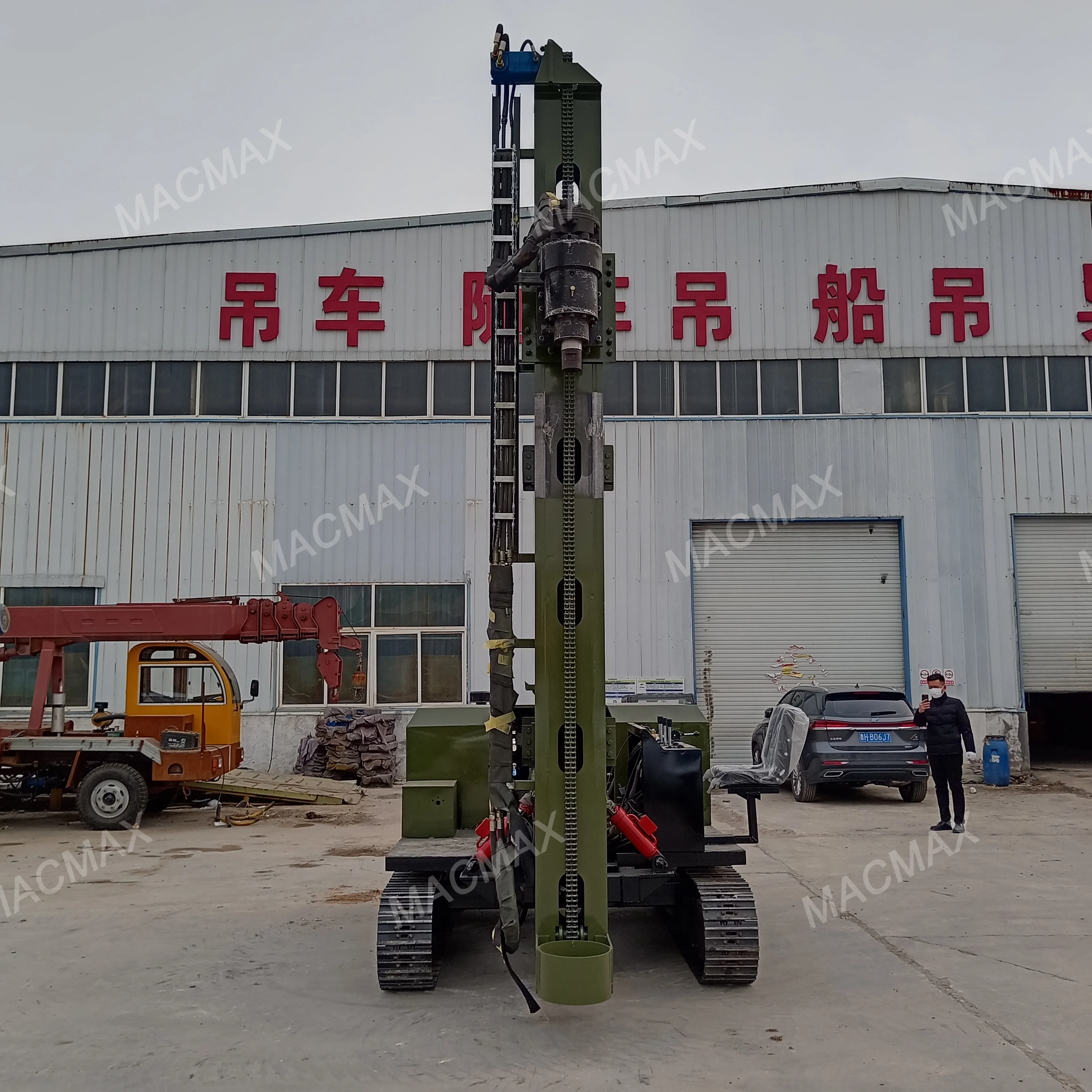 MACMAX solar photovoltaic micropile pile driver machine price screw pile driver helical