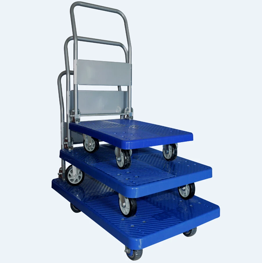 150kg-500kg durable logistics trolley heavy duty platform trolley
