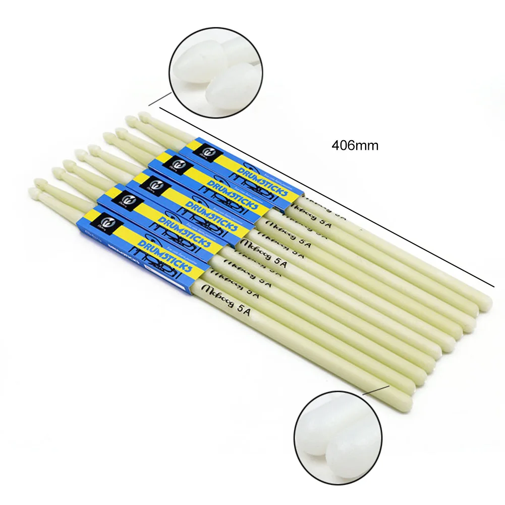 5A Luminous Drum Kit Drumstick Matte Drum Luminous Drumstick Drum Set Drumstick Light Stick-Three Colors Optional
