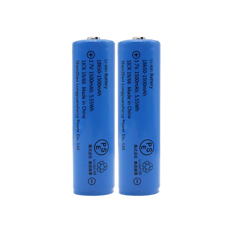 Wholesale high quality lithium ion batteries 18650 battery 1500mah pin 18650 battery pack