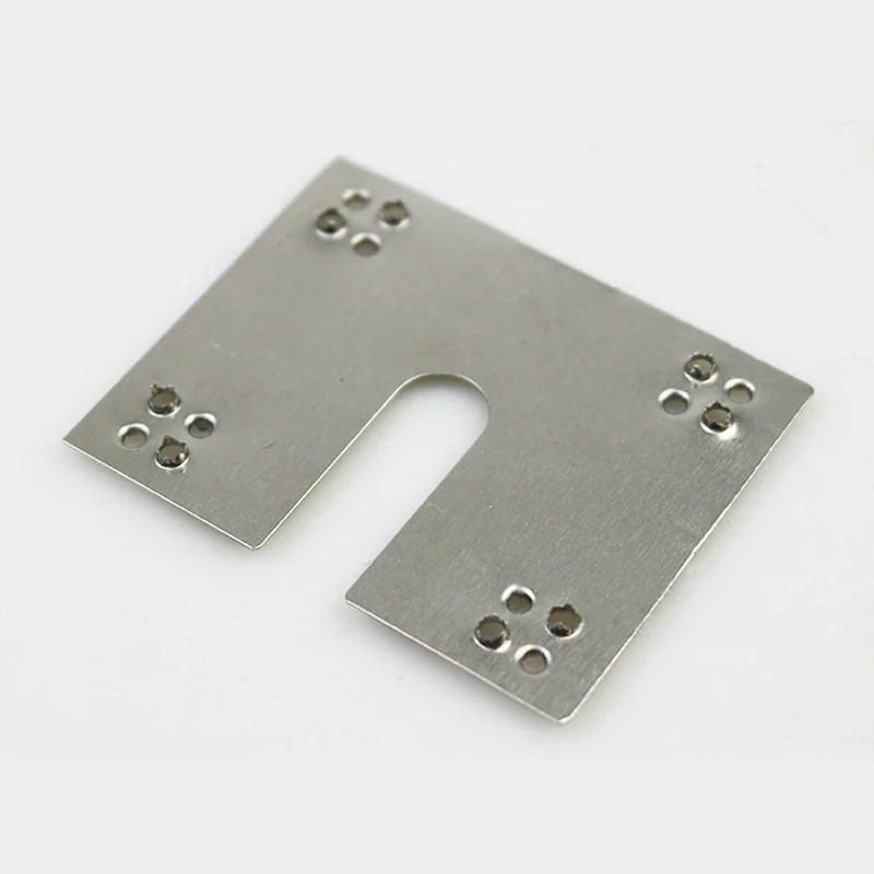 
50*40 Solar Pv Bracket Conductive Sheet Stainless Steel T-Type Lightning Protection Double Spike Grounding Gasket 