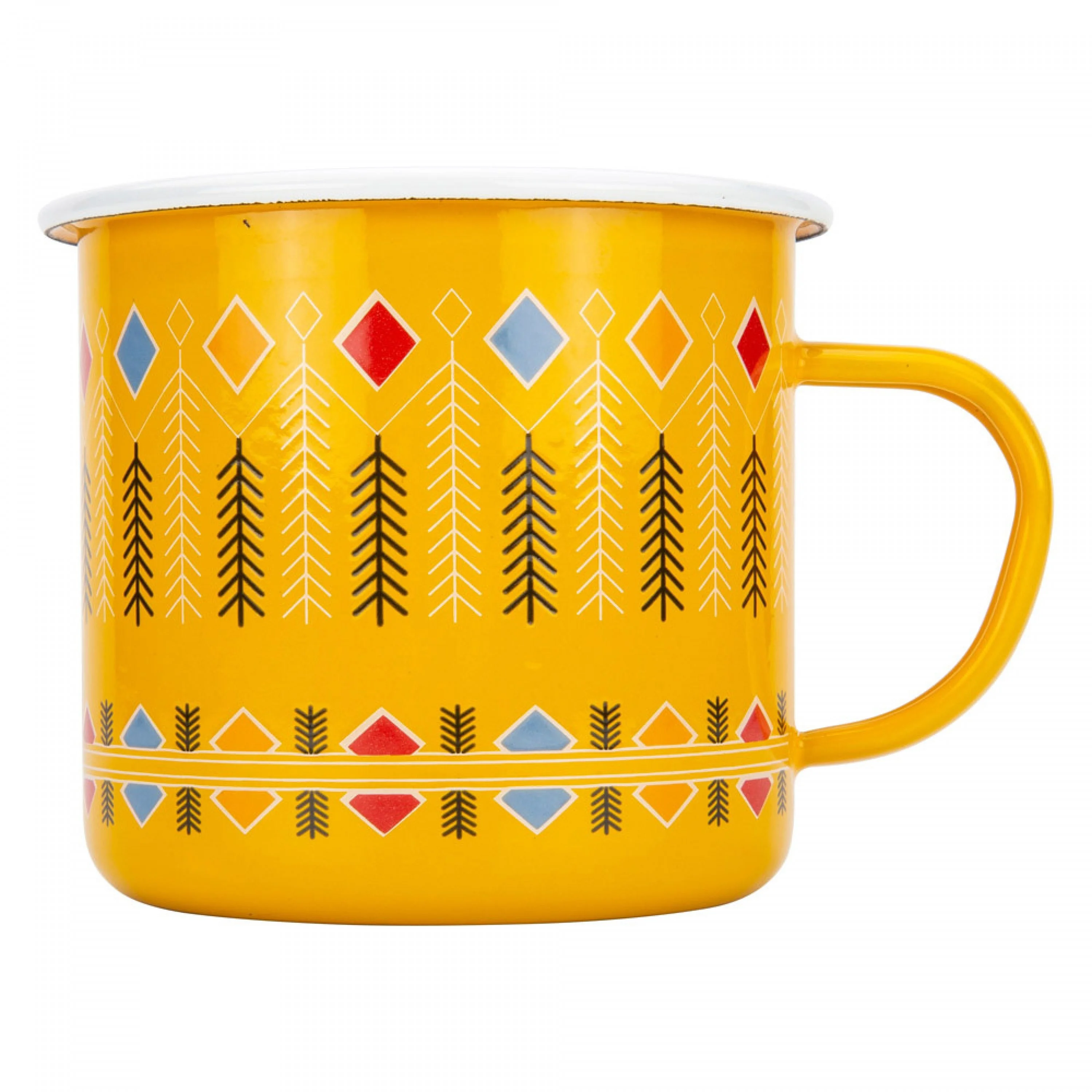 Printed Enamel Mugs Camping Cup Coffee China Drink Ware Mug 12OZ 350ml Small Order Accepted 500ml