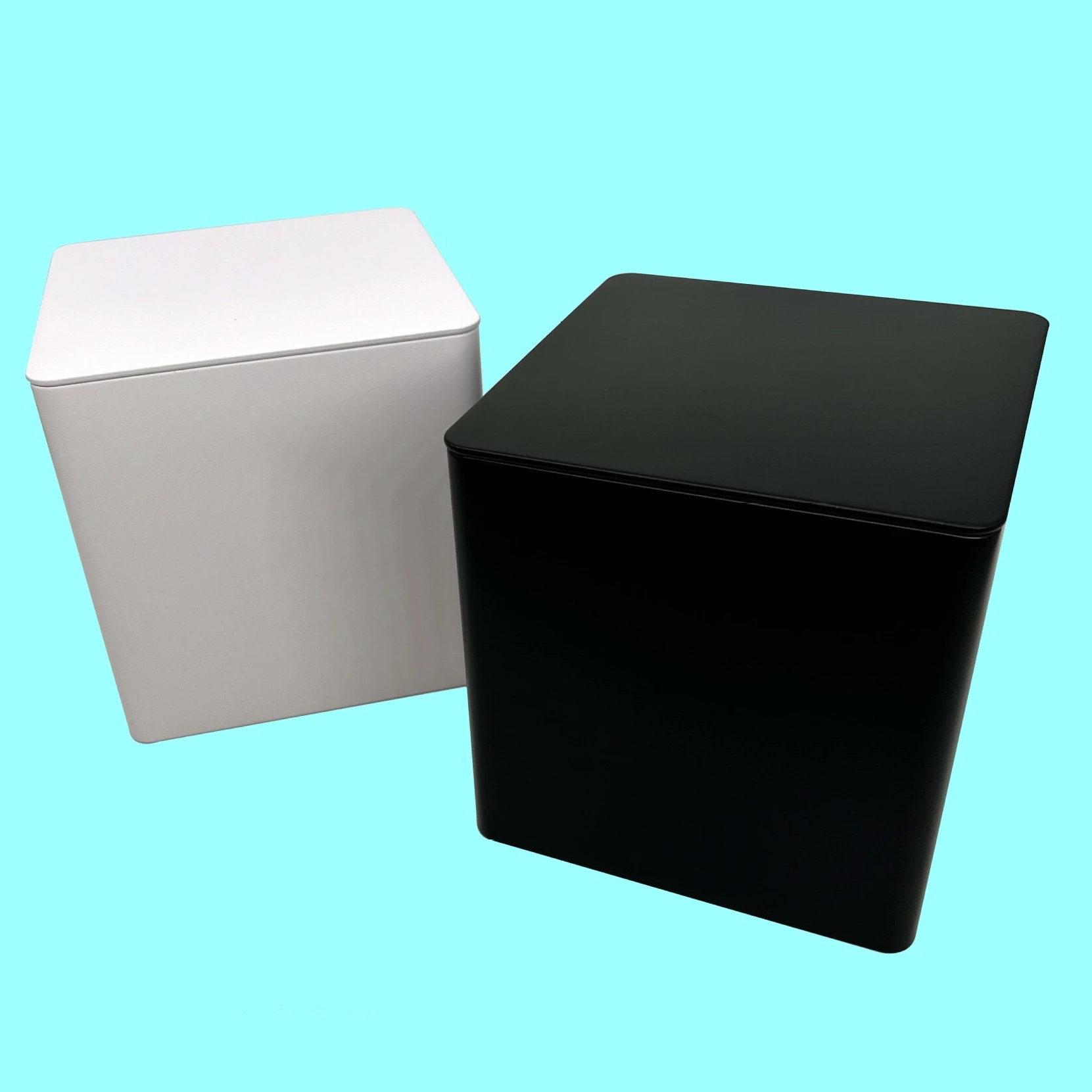 Premium Big Empty Container Square Shaped Metal Box 500G Airtight Tea Tin