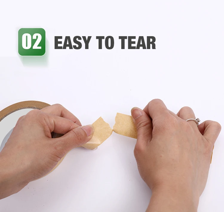 Wholesale Custom Logo Water-free Self-adhesive Kraft Paper Tape for Photo Frame Back Panel Painting Frame