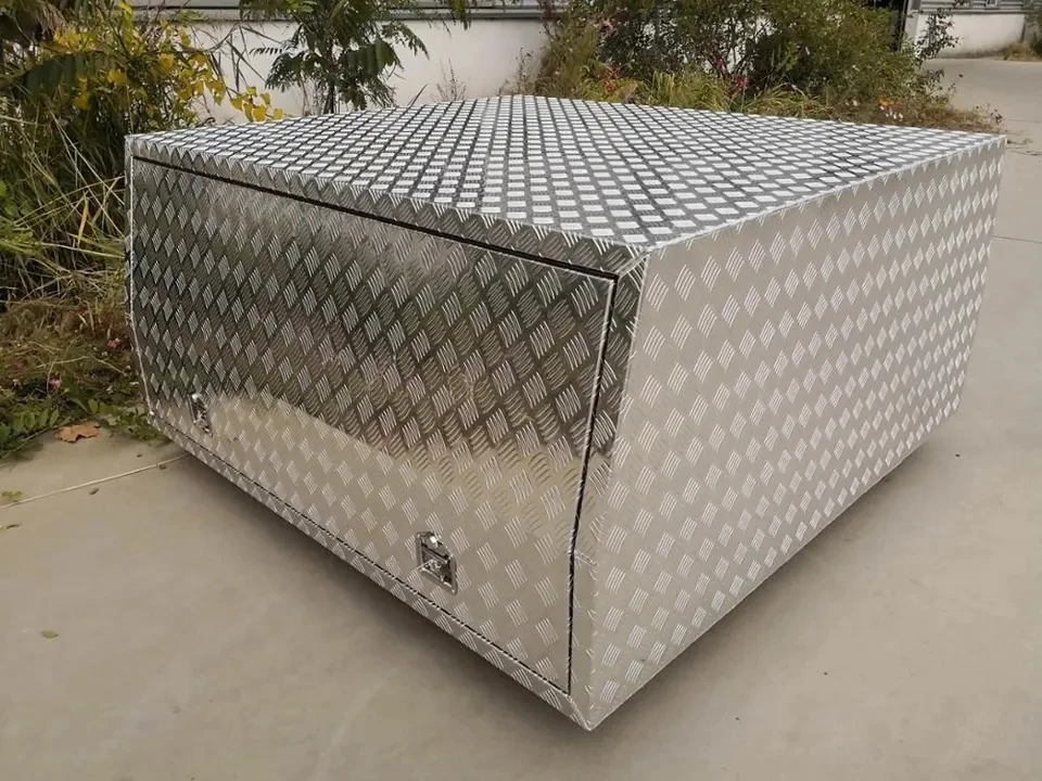 Aluminum Alloy Checker Plate UTE Canopy with Dog box Pick up Truck Tool Box