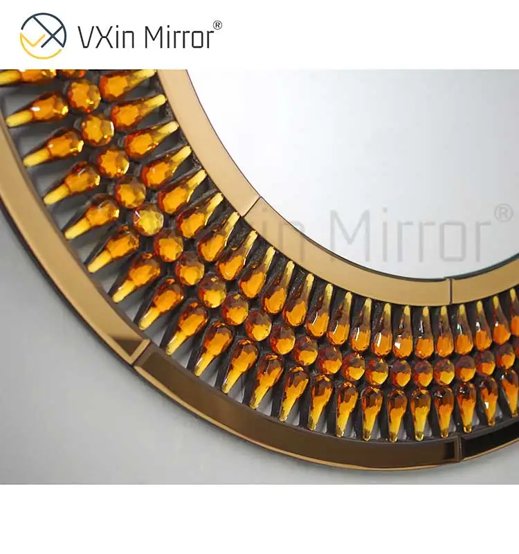 Заводская поставка Vxin роскошный Кристальный стеклянный коричневый консольный стол с