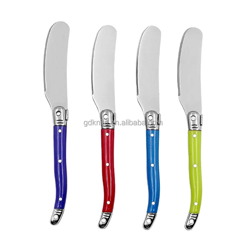 High quality cheap colorful handle stainless steel cheese butter knife
