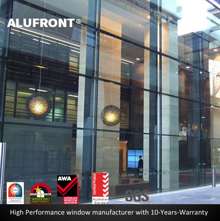 Commercial building glass window walls panels Spider Structural curtain wall Foshan