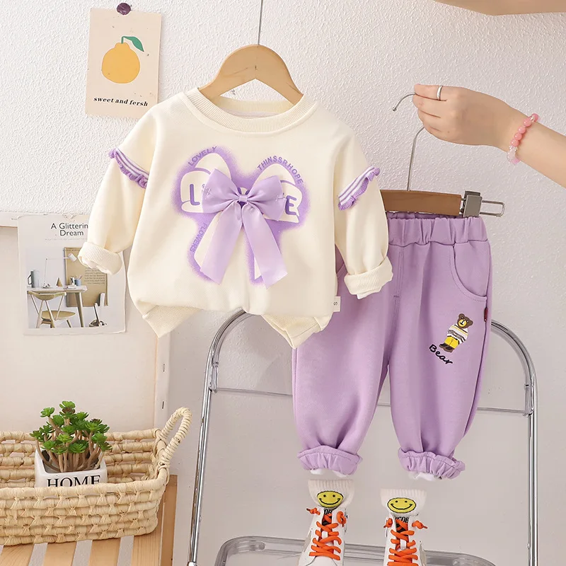 Cute Baby Girls Clothing Sets Spring Autumn Toddler Girls Clothes Kids Tracksuit For Girl Suit Children Clothing