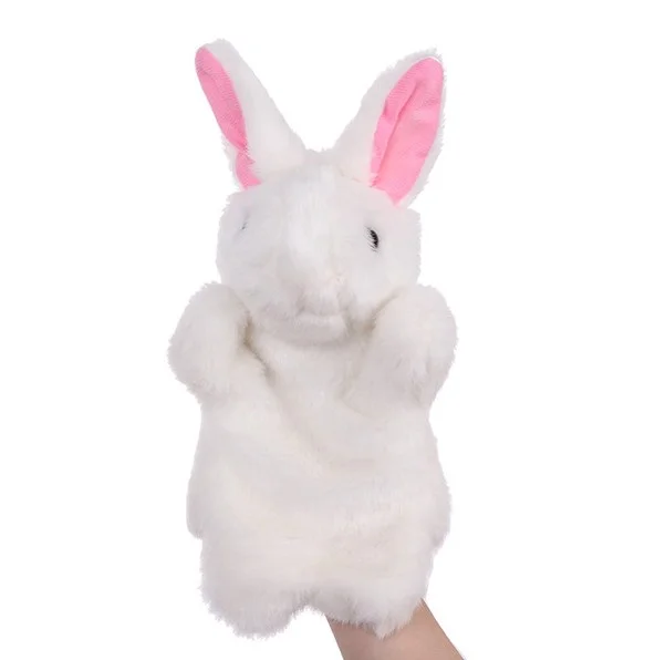 plush stuffed Amazon Hot Sale Rabbit Hand Puppet For Kids Play children Animal Hand Puppets toys