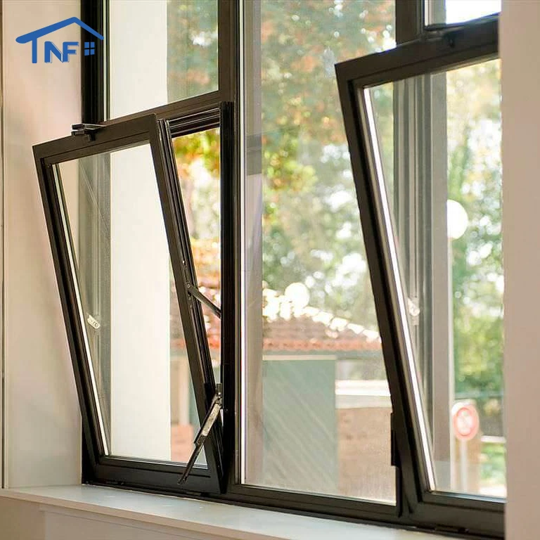 Aluminum frame aluminium lean opening tilt window