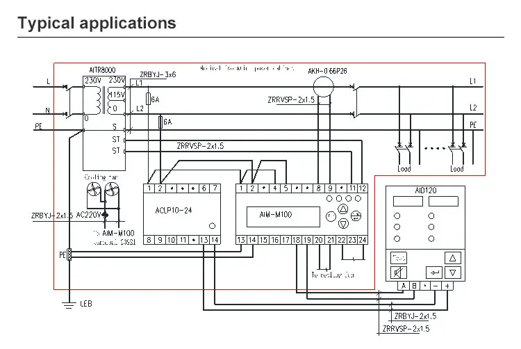Acrel AID120 IT system insulation alarm and display Indicator/RS485-MODBUS/Remote monitoring