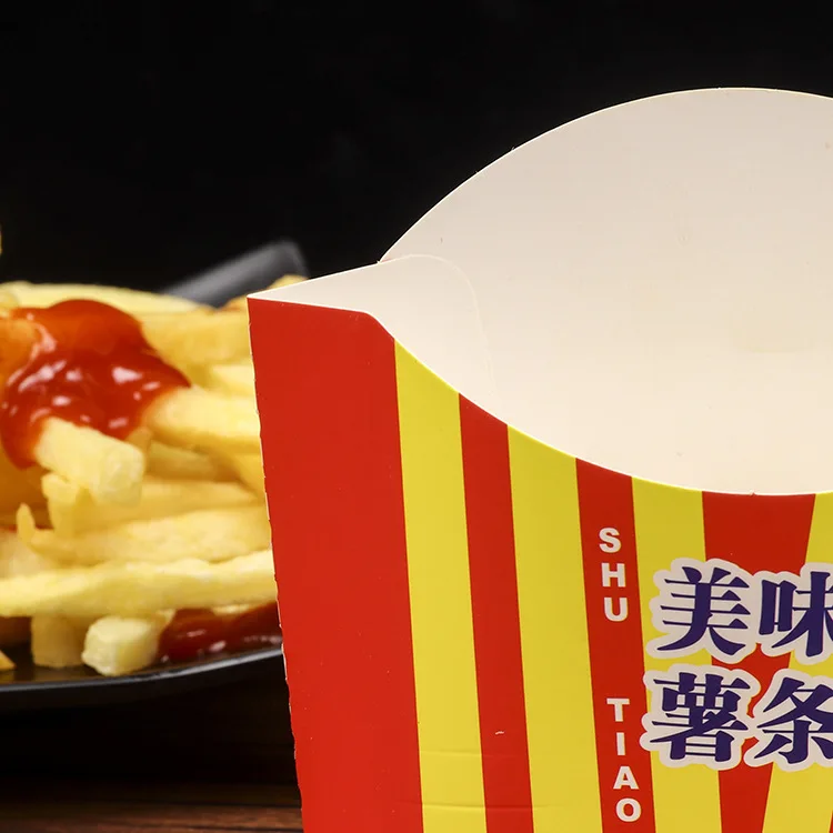 Food Snacks Store Custom Logo Take Away Potato Fish And Chips Box Packaging French Fries Box