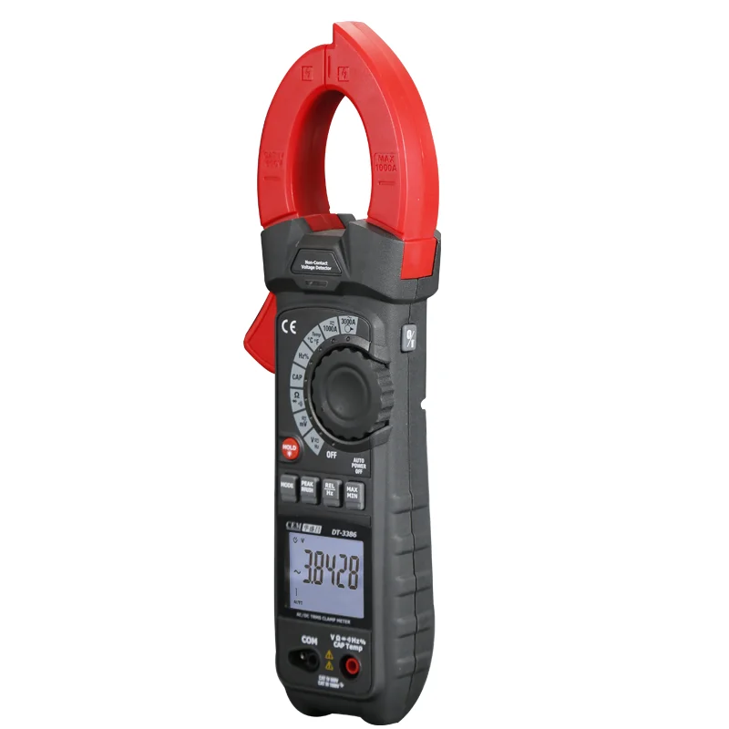 Dt-3386 высокой точности промышленные AC-DC true RMS Цифровые токоизмерительные клещи Электрический измеритель