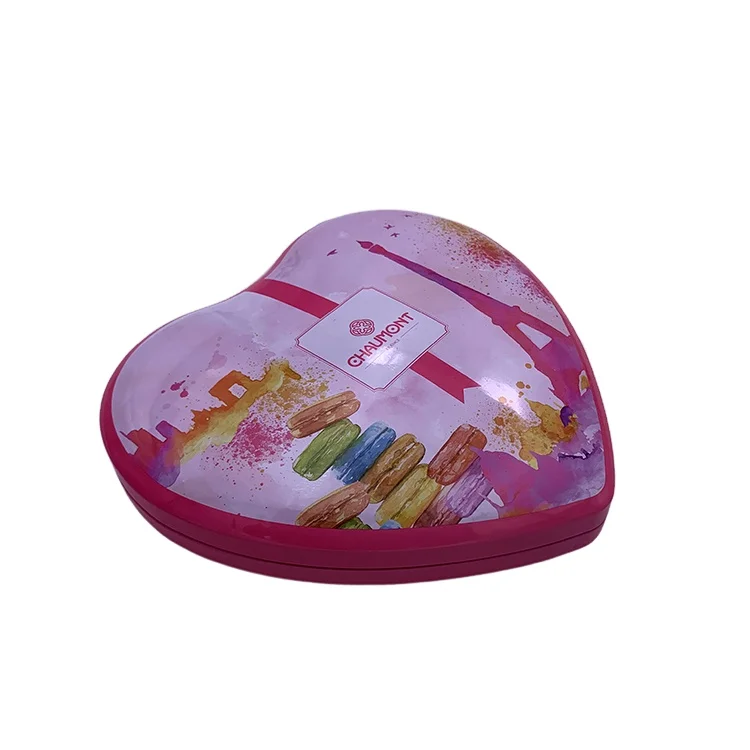 New Arrival Heart Shape Tin Box Fashionable Tin Jar Candies Chocolates Chewing Gum Snacks Bread-factory Customized Weddings Days