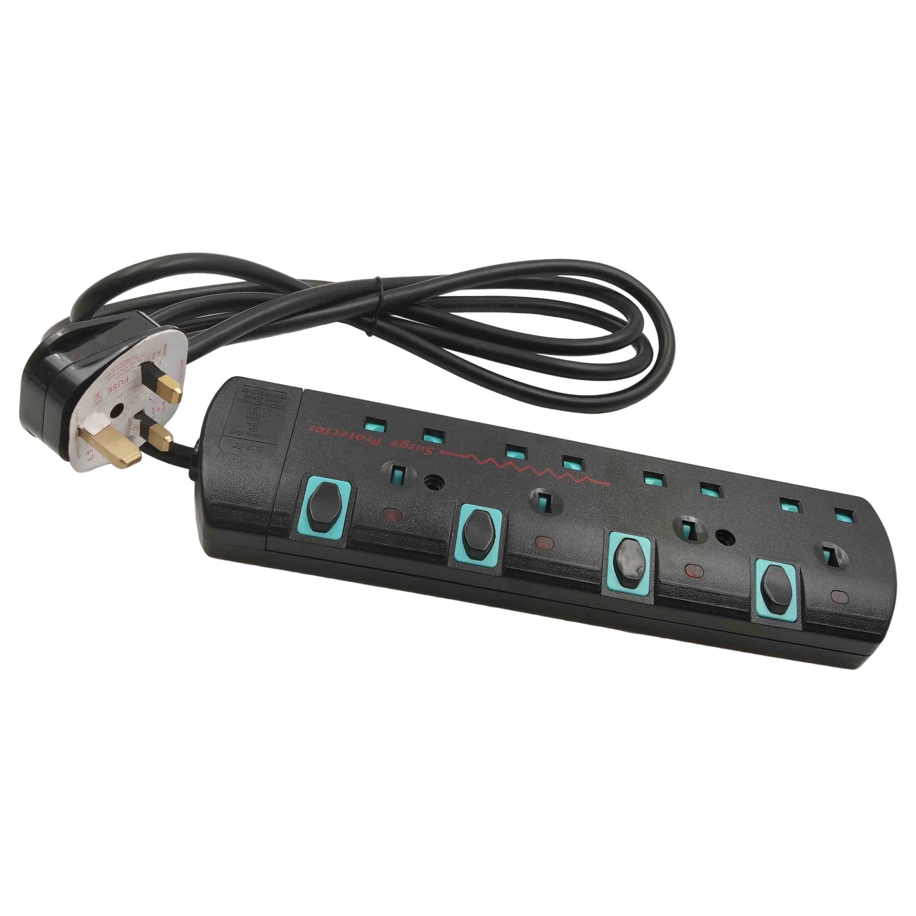 UK BS1363 Plug 4&6 ways Power Socket with Surge Protector