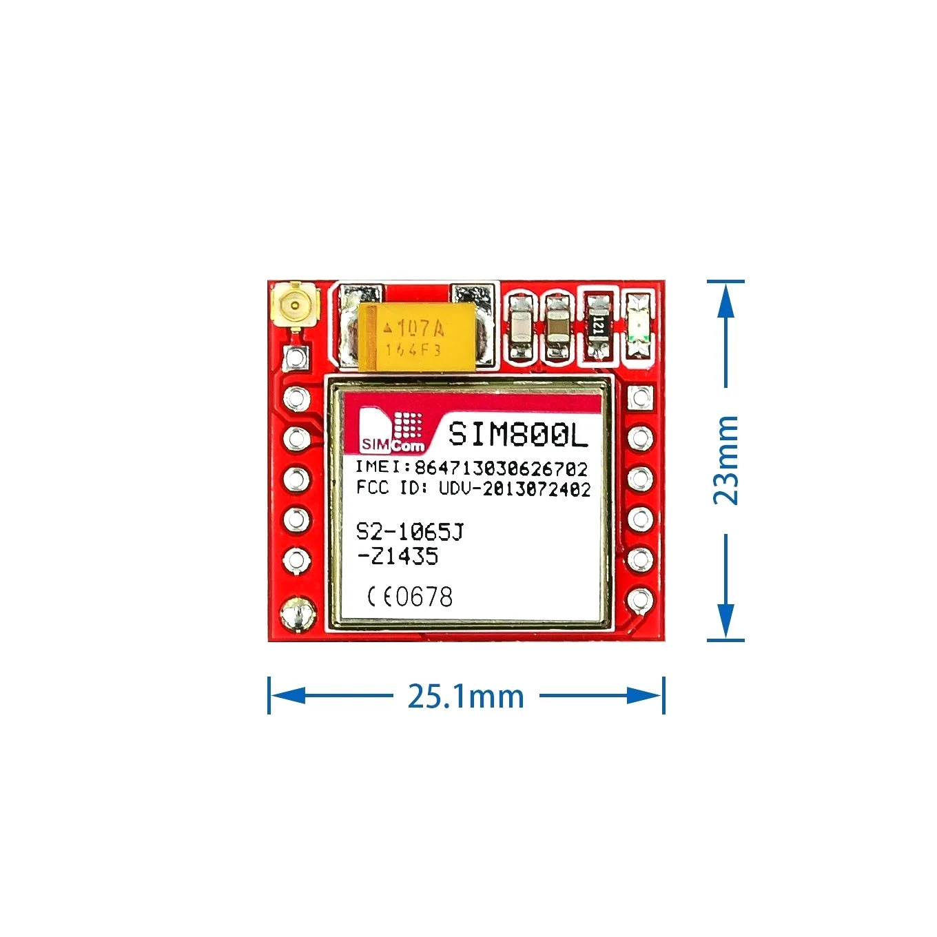 Smallest SIM800L GPRS GSM Module MicroSIM Card Core BOard Quad-band TTL Serial Port with the antenna