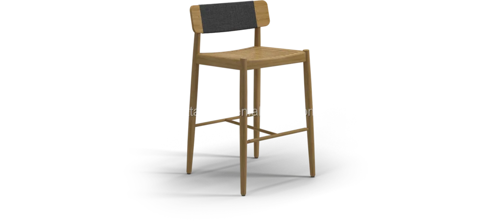 modern all weather outdoor furniture garden set woven rope and teak hardwood lounge chair