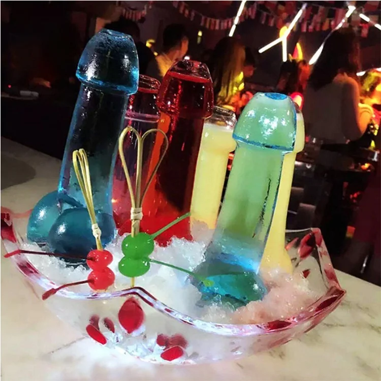 bachelorette party night club supplies pub bar favor willy penis shape glass wine drinking cups