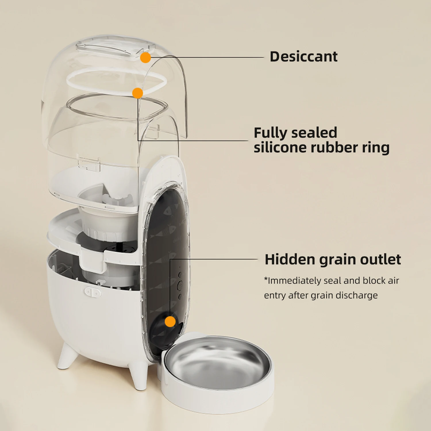 Private label white custom logo wifi remote control automatic pet feeder smart camera