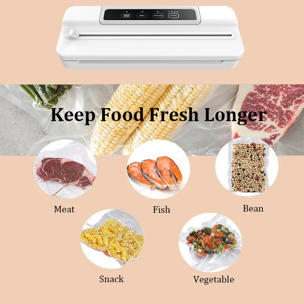 multi-functional 2in1 bag and jar white chef preserve food vacuum sealer machine household