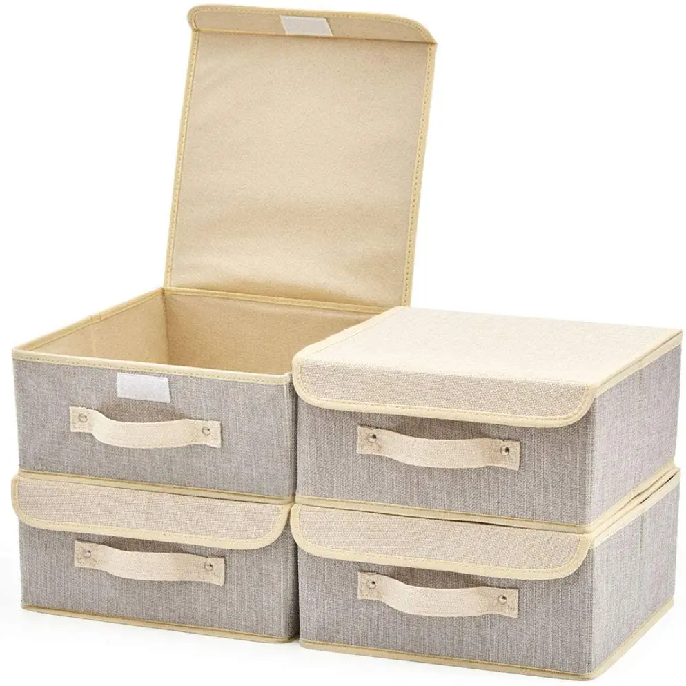 
Multi-purpose clothing fabric cube dustproof reusable home organizer foldable non wove storage box bag 