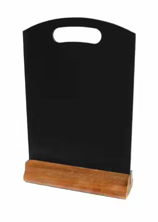 Factory Direct Price Freestanding Wooden table Talker Stand T Shape Menu Holder with Chalk Board for A1-A5 customized size