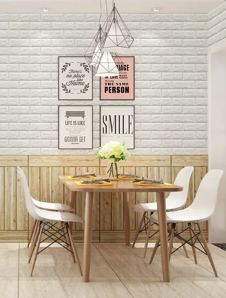 
600*600mm new styles home decor 3d XPE foam wallpaper brick self-adhesive pe foam wall panel 