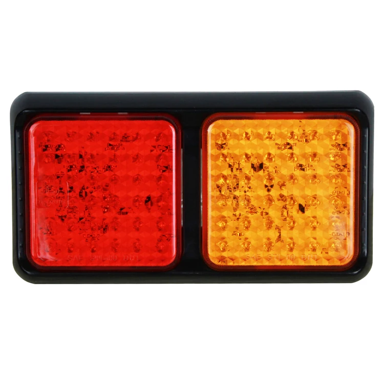 Waterproof Emark 3C DOT approved square led stop tail indicator combination LED truck light rear signal light