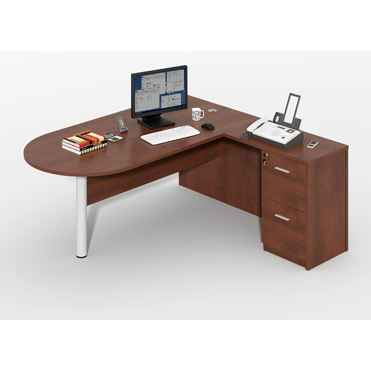 Direct Factory Price Excellent Modern White Metal Frame Office Desk Furniture Secretary Office Table