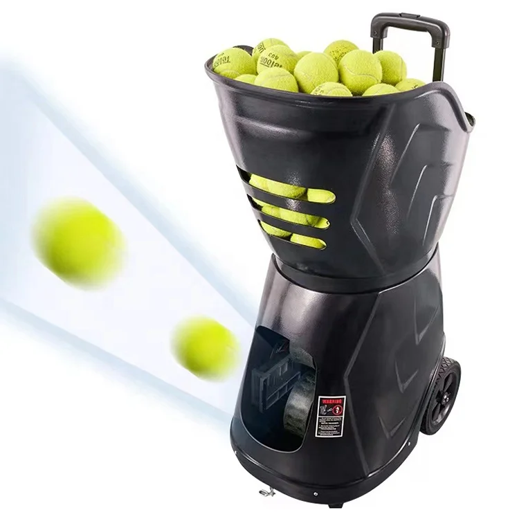Portable Automatic Adjustable Tennis Ball Launcher Tennis Ball Machine For Beginners With App Custom Logo
