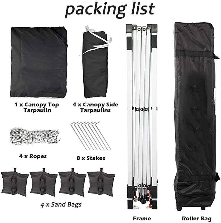 UPF 50 + 10x10 футов выдвижная палатка с вентиляционным отверстием песочные мешки прямые крепления из ткани Оксфорд