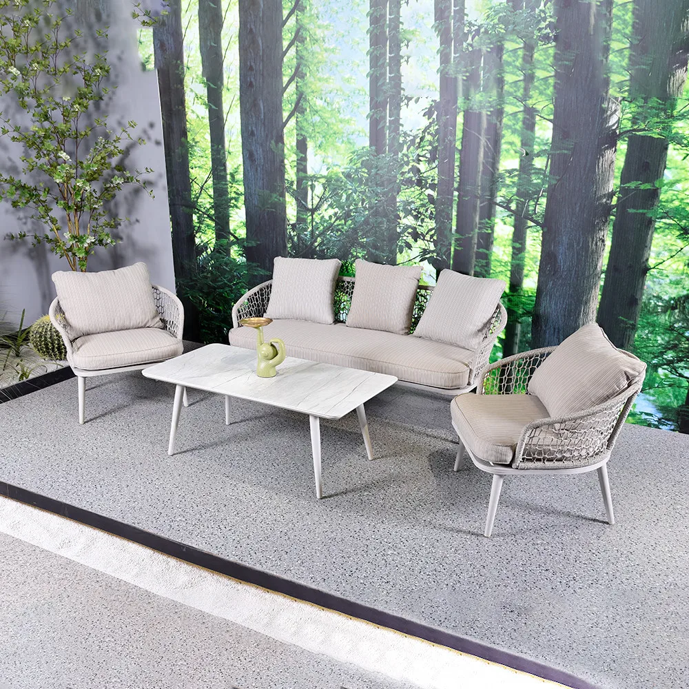 Wholesale Patio Outdoor Chair Sofa Courtyard Leisure Balcony Sofa Set Garden Furniture