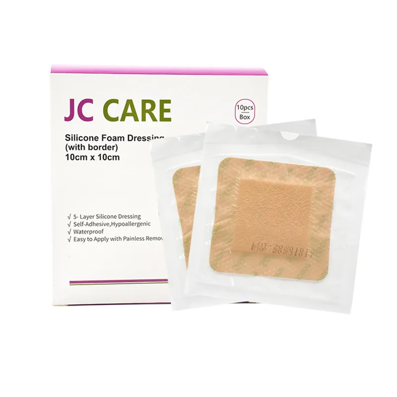 medical grade personal use wound care self-adhesive absorbent silicone foam dressing