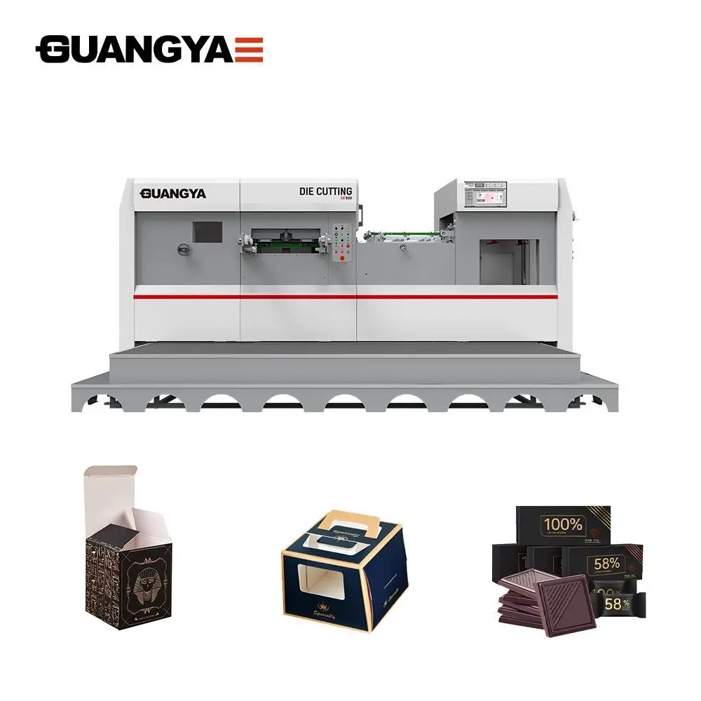 LK800 Guangya Automatic Die Cutting And Creasing Heated Die-cutter Machine For PVC