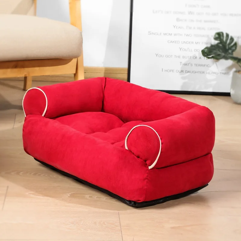 Luxury Chew Proof Soft Memory Foam Colorful Deep Sleep Calming Pet Dog Bed Sofa