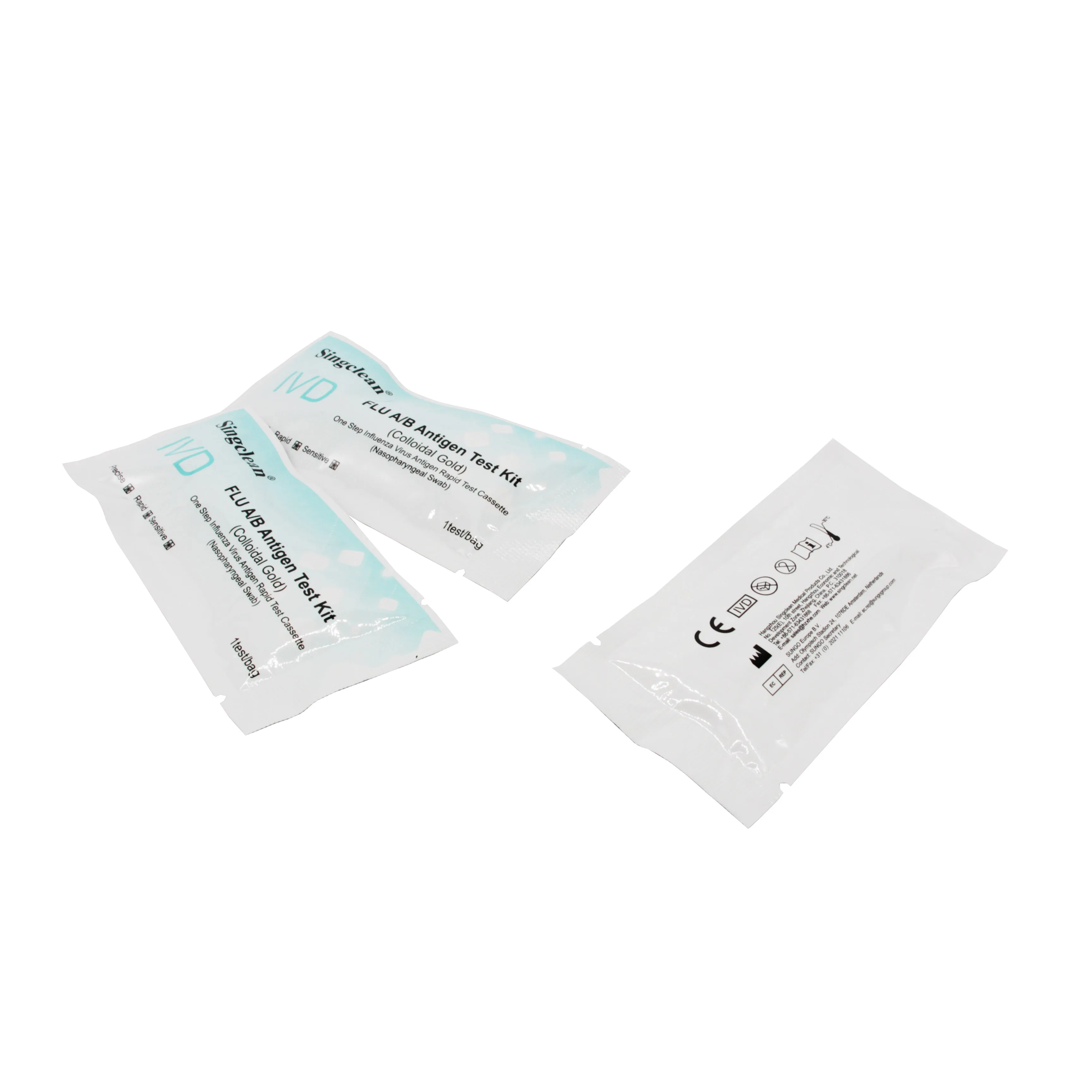 Hot Sale Singclean flu a and flu b test kit nasopharyngeal swab