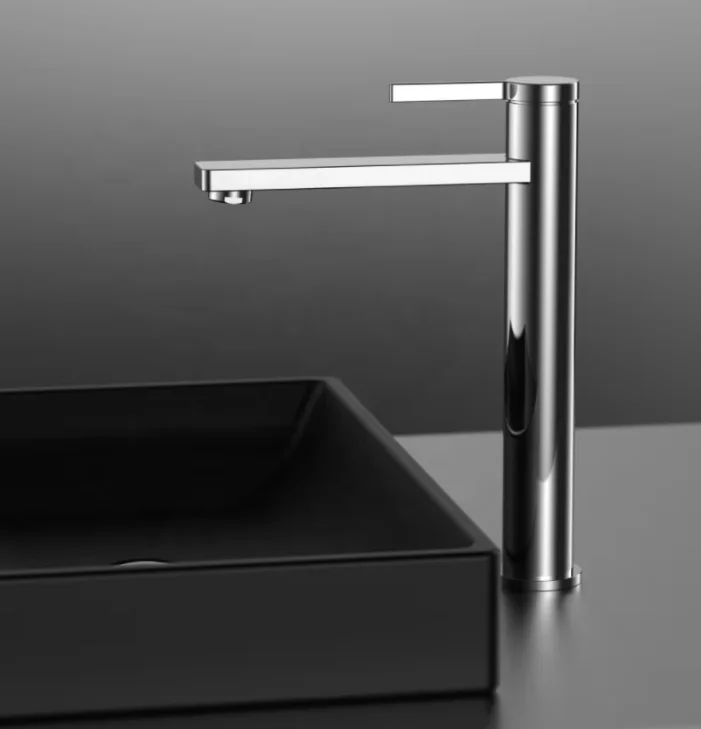 Fantastic Design Brushed Gold Taps Single Handle Single Hole Brass Deck Mounted  Water-saving Bathroom Basin Faucet